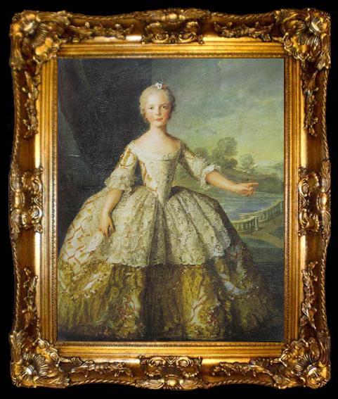 framed  Jjean-Marc nattier Isabella de Bourbon, Infanta of Parma, ta009-2